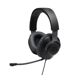 JBL Quantum 100 - Black - Wired over-ear gaming headset with flip-up mic - Detailshot 1